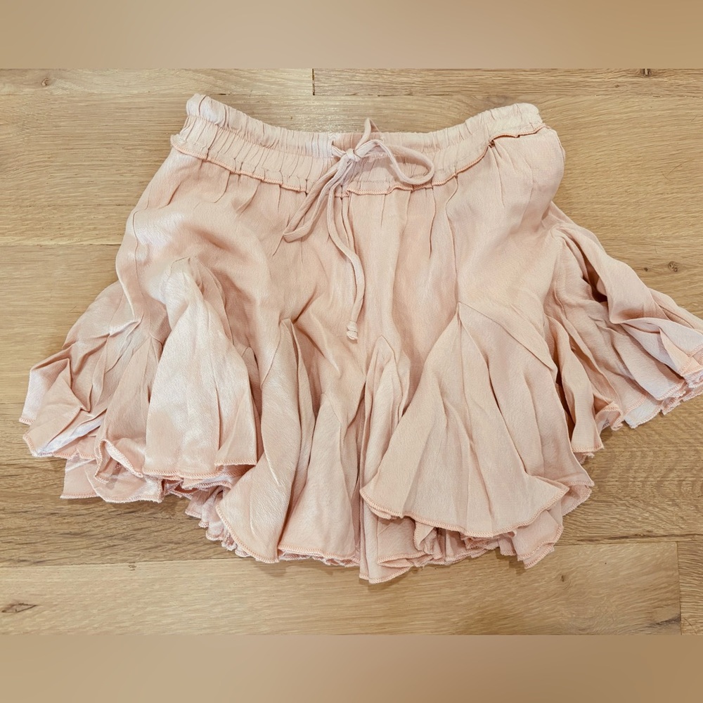 Vici Peach Ruffle Mini Skirt - Picture 4 of 5